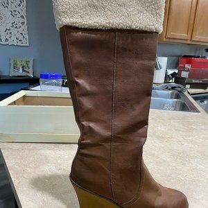 Brown Wedge Boots